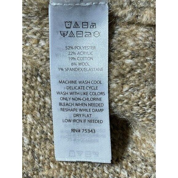 William Rast Sweater Womens S Turtleneck Knit Wool Blend Pullover Dolman Brown - Picture 7 of 7